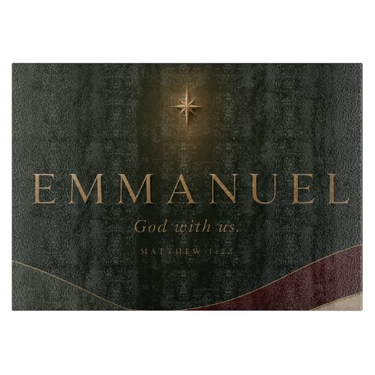 EMMANUEL | Mattheüs 1:23 Christelijk Snijplank (Voorkant)