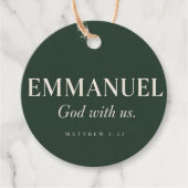 EMMANUEL | Mattheüs 1:23 | Kerstmis Bedankjes Labels (Voorkant)