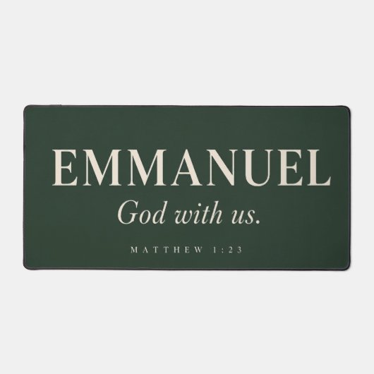 EMMANUEL | Mattheüs 1:23 | Kerstmis Bureaumat (Voorkant)