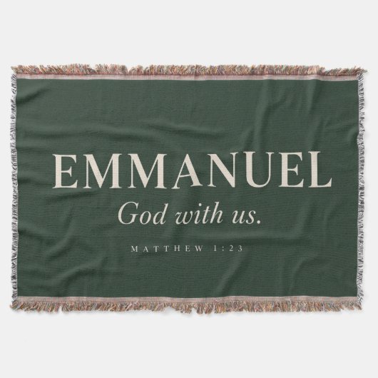 EMMANUEL | Mattheüs 1:23 | Kerstmis Deken (Voorkant)
