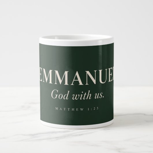 EMMANUEL | Mattheüs 1:23 | Kerstmis Grote Koffiekop (Voorkant)