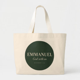 EMMANUEL | Mattheüs 1:23 | Kerstmis Grote Tote Bag
