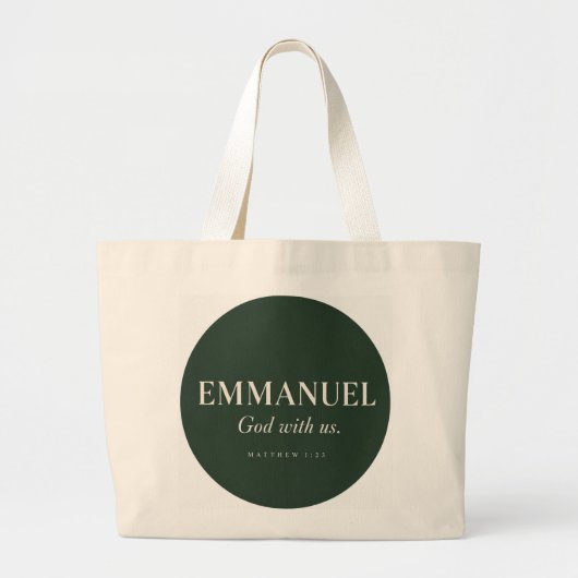 EMMANUEL | Mattheüs 1:23 | Kerstmis Grote Tote Bag (Voorkant)