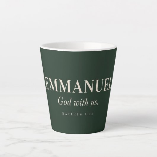 EMMANUEL | Mattheüs 1:23 | Kerstmis Latte Mok (Voorkant)