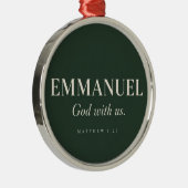 EMMANUEL | Mattheüs 1:23 | Kerstmis Metalen Ornament (Rechts)