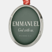 EMMANUEL | Mattheüs 1:23 | Kerstmis Metalen Ornament (Links)