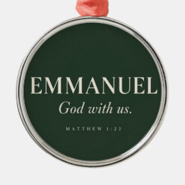 EMMANUEL | Mattheüs 1:23 | Kerstmis Metalen Ornament