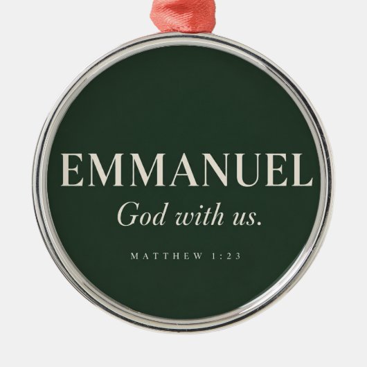 EMMANUEL | Mattheüs 1:23 | Kerstmis Metalen Ornament (Voorkant)