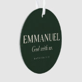EMMANUEL | Mattheüs 1:23 | Kerstmis Ornament (voorkant)