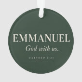 EMMANUEL | Mattheüs 1:23 | Kerstmis Ornament (achterkant)