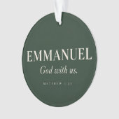 EMMANUEL | Mattheüs 1:23 | Kerstmis Ornament (voorkant)