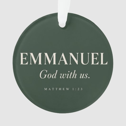 EMMANUEL | Mattheüs 1:23 | Kerstmis Ornament (voorkant)