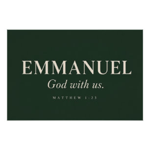 EMMANUEL Mattheüs 1:23 Kerstmis Perfect Poster