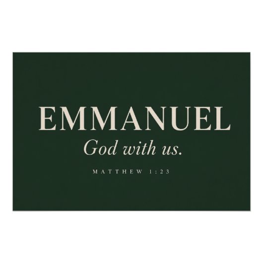 EMMANUEL | Mattheüs 1:23 | Kerstmis Perfect Poster (Voorkant)