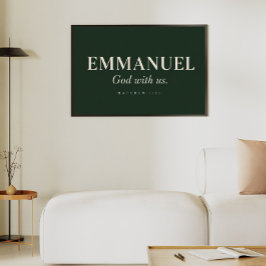 EMMANUEL | Mattheüs 1:23 | Kerstmis Poster