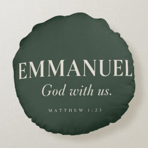 EMMANUEL Mattheüs 1:23 Kerstmis Rond Kussen