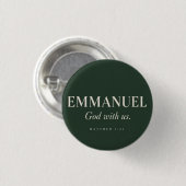 EMMANUEL | Mattheüs 1:23 | Kerstmis Ronde Button 3,2 Cm (Voorkant /achterkant)