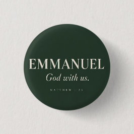 EMMANUEL | Mattheüs 1:23 | Kerstmis Ronde Button 3,2 Cm