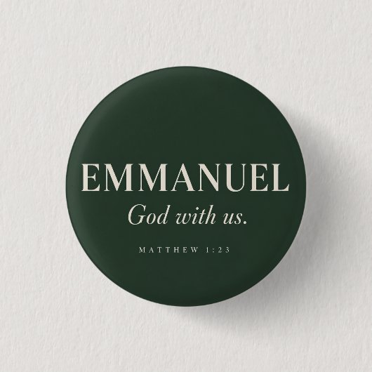 EMMANUEL | Mattheüs 1:23 | Kerstmis Ronde Button 3,2 Cm (Voorkant)