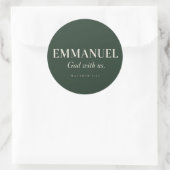 EMMANUEL | Mattheüs 1:23 | Kerstmis Ronde Sticker (Tas)