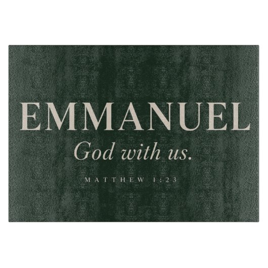 EMMANUEL | Mattheüs 1:23 | Kerstmis Snijplank (Voorkant)