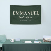 EMMANUEL | Mattheüs 1:23 | Kerstmis Spandoek (Beurs)