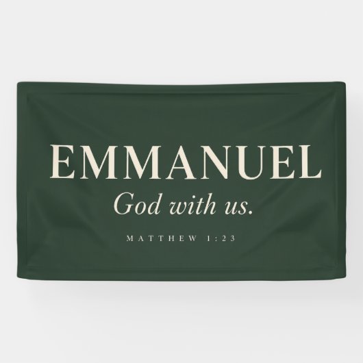EMMANUEL | Mattheüs 1:23 | Kerstmis Spandoek (Horizontaal)
