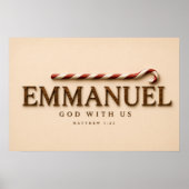 EMMANUEL | Mattheüs 1:23 Kerstmis | Warm Creme Poster (Voorkant)