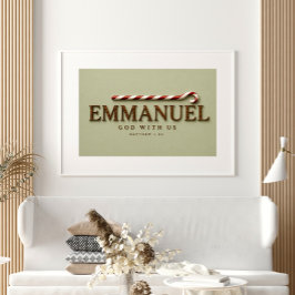 EMMANUEL | Mattheüs 1:23 Kerstmis | Zachte Salie Poster