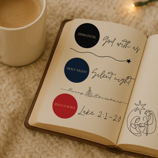 EMMANUEL Minimalist Gold Sticker – Christmas Decor