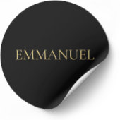EMMANUEL Minimalistische Goud Sticker – Kerst Deco