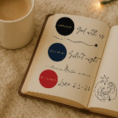 EMMANUEL Minimalistische Goud Sticker – Kerst Deco