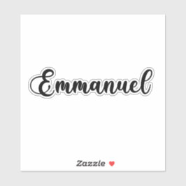Emmanuel Naam - Handgeschreven kalligrafie Sticker