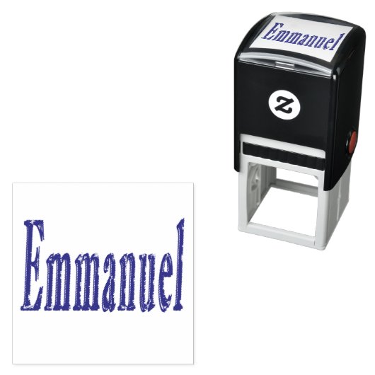 Emmanuel Name Logo, Zelfinktende Stempel (In situ)
