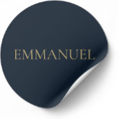 EMMANUEL Navy Kerststicker #3 Ronde Sticker