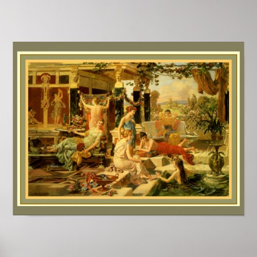 Emmanuel Oberhauser "Roman Bath" 12 x 16 Poster (Voorkant)