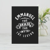 Emmanuel Persoonlijke naam Birthday Gift Kaart (Staand voorkant)