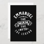 Emmanuel Persoonlijke naam Birthday Gift Kaart (Voorkant / Achterkant)