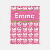 Emma's persoonlijke cupcake Blanket Fleece Deken (Voorkant)