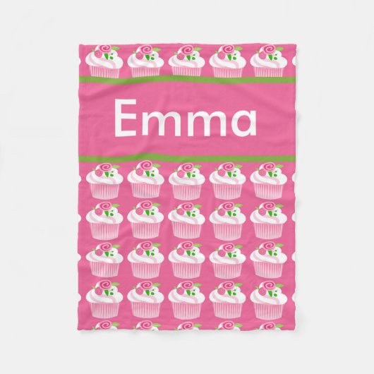 Emma's persoonlijke cupcake Blanket Fleece Deken (Voorkant)