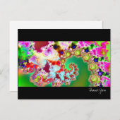 Emma's Tuin I · Fractal Art · Goa Briefkaart (Voorkant / Achterkant)