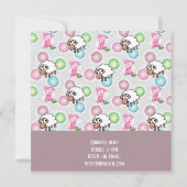 Emma's verjaardagsuitnodiging Kaarten (Achterkant)