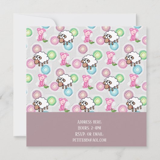 Emma's verjaardagsuitnodiging Kaarten (Achterkant)