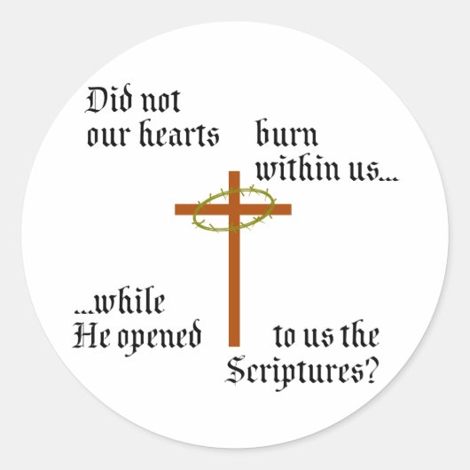 Emmaus Ronde Sticker (Voorkant)