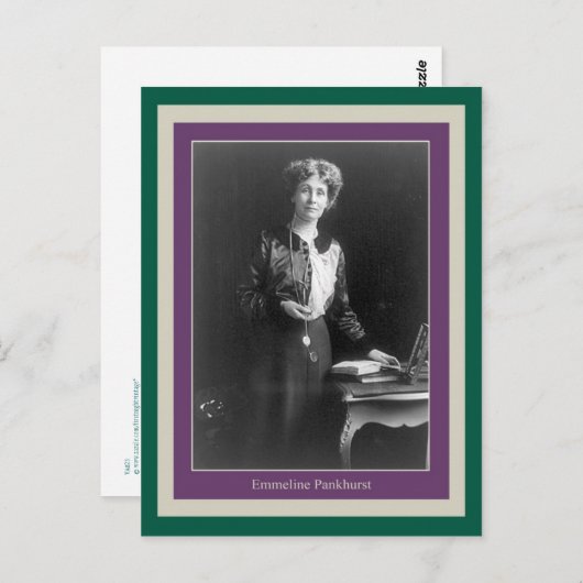 Emmeline Pankhurst Briefkaart (Voorkant / Achterkant)