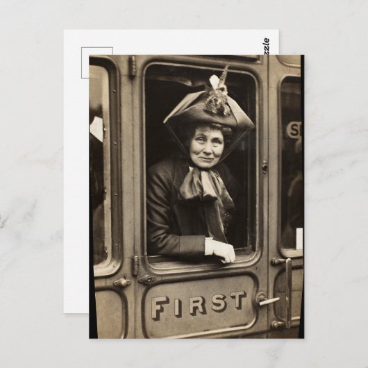 Emmeline Pankhurst Feminist en Suffragette Briefkaart (Voorkant / Achterkant)