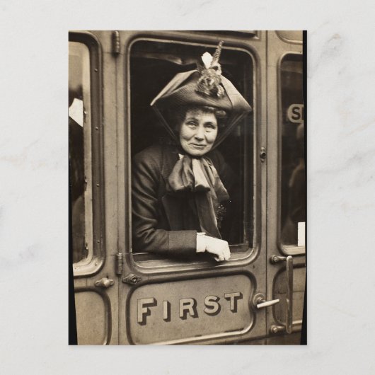 Emmeline Pankhurst Feminist en Suffragette Briefkaart (Voorkant)