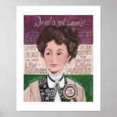 Emmeline Pankhurst | stemmen voor vrouwen | POSTER (Voorkant)