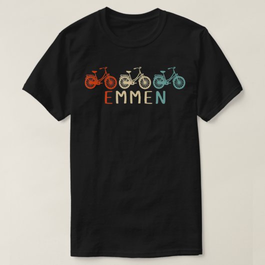 Emmen Bike Bicycle City Retro Cycling Gift  T-shirt (Design voorkant)