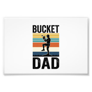 Emmer Dad Retro Honkbal Vader Vector Design_1 Foto Afdruk